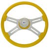 Classic Yellow 18" Steering Wheel With Yellow Bezel