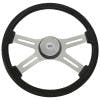 Classic Black 18" Steering Wheel With Black Bezel