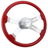 Classic Red 18" Steering Wheel - Side