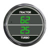 Truck Dual Display PSI Tractor/Turbo TelTek Gauge - Green