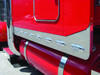 Peterbilt 379 Stainless Steel Deep Cowl Cab & Sleeper Kit Flatline LEDs