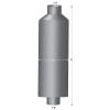 10" High Flow Replacement Muffler Fuel Saver Measurements