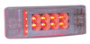 Multi-Directional Rectangular Clearance Marker LED Light Clear Lens Red LED