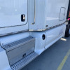 Peterbilt 386 70" Cab Sleeper & Extension Panel Kit With Slim Flatline LEDs For Trucks With Fairings On White Truck