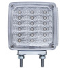 39 LED Square Double Face Turn Signal With Side LED Double Stud Clear Lens