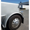 Stainless Steel Hood Mount Mirror On Truck Close View