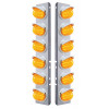 Peterbilt 379 389 Front Air Cleaner Light Bar With Amber Lens & Visors