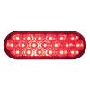 6" Oval STT & PTC LED Light With Reflector - Red