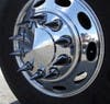 Chrome Front Axle Cover With Pointed Removable Hubcap - On Truck