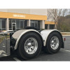 Hogebuilt 80" Stainless Steel Single Axle Fenders On Truck Front Angle View