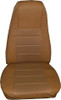 Tan Vinyl Seat Cover With Fabric & Pocket
