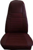 Burgundy Vinyl Seat Cover With Fabric