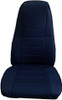 Dark Blue Vinyl Seat Cover With Fabric & Pocket