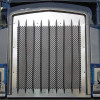 Kenworth W900 Punch Grill Insert Stainless Steel Close Up