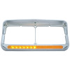 Passenger Side Amber LED Lit/Amber Lens Dual Headlight Bezel