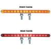 12" Double Face LED Light Bar Amber Front & Red Back (Amber/Red Lens)