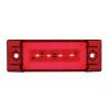 16 LED Large Rectangular Clearance Marker GLO Light With Red LEDs/Red Lens