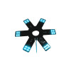 8" Star With Blue LEDs For 15" Donaldson & Vortox Air Breather