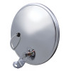 8 1/2" Stainless Steel Convex Heated Mirror Offset Stud