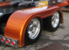 Semi Truck 103" Fiberglass Full Fender Set With Brackets Painted Orange