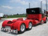Semi Truck Fiberglass Double Hump Fender Set With Brackets Painted Red