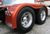 Semi Truck Fiberglass Full Fender Set With High Light Holes & Brackets Painted Orange