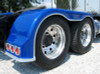 Semi Truck Fiberglass Full Fender Set With Low Light Holes & Brackets Painted Blue