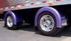 Semi Truck Fiberglass Single Axle Fender Set Painted Purple