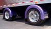 Semi Truck Fiberglass Super Single Single Axle Fender Set Painted Purple