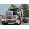 Kenworth W900L Herd 4 Post Defender Bumper Grill Guard With Horizontal Bars On Truck