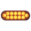 Dual Revolution Oval Turn Signal And Marker LED Light With Back Up Function Amber