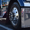 Chrome Plastic 33mm Thread On Cylinder Nut Cover On Truck