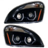 Freightliner Cascadia Blackout Projection Headlight With LED Position Light Bar Off