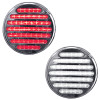 4" Round Dual Revolution Flatline Red And White LED Light