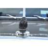 Angry Rubber Duck Hood Ornament Death Proof Gloss Black (With Base; Front View)