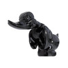 Angry Rubber Duck Hood Ornament Death Proof Gloss Black (Front-Angled View)