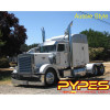 Pypes Peterbilt 359 379 8” Stainless Steel Aussie Exhaust Kit On White Truck