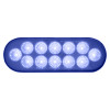 Oval Dual Revolution Amber & Blue LED Marker Light Blue Lit