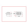 Flatline Dual Function Mini Oval Button LED Light Diagram