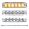 6 High Power LED Super Thin Warning Light Amber With Clear Lens Angle View