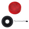 2 1/2" Round Clearance Marker 8 Red LED Light With Reflectorized Red Lens With Grommet And Plug