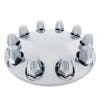 33mm Thread On Moon Style Front Axle Chrome Cover Kit Angle View