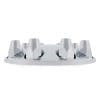 33mm Thread On Moon Style Front Axle Chrome Cover Set Side View