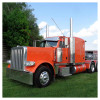Peterbilt 365 388 389 Rolled End Square Bumper On Orange Truck