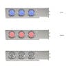 Mud Flap Hangers With Blue/Red Dual Revolution LED Lights 2 1/2" Bolt Spacing