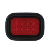 15 Red LED Rectangular STT Light Kit Front View