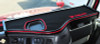 Volvo VNL V-Truck Custom Dashboard System Long Shelf With Black & Red Carpet & Small Opening