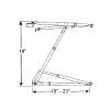 universal west coast mirror bracket assembly stainless steel Diagram