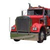 Kenworth W900A Stainless Steel LED Bumper Guide On Truck