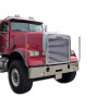 Freightliner FLD 120SD Stainless Steel LED Bumper Guide On Truck